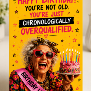 Happy Birthday! You’re Not Old, You’re Just Chronologically Overqualified Card